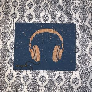 🎧 Headphones Hanging Picture Wood Canvas